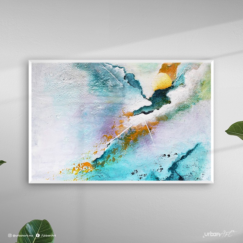 Tableau abstrait Ondes