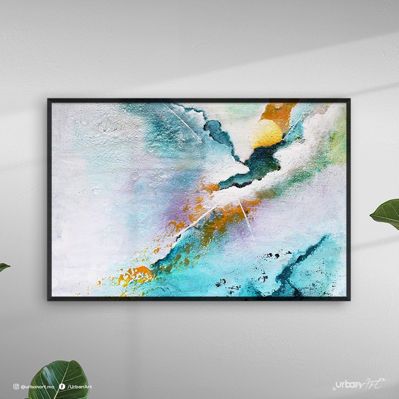 Tableau abstrait Ondes
