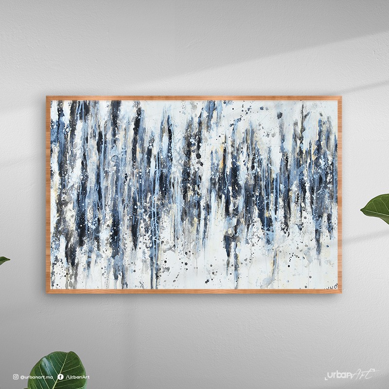 Tableau Abstrait Gris
