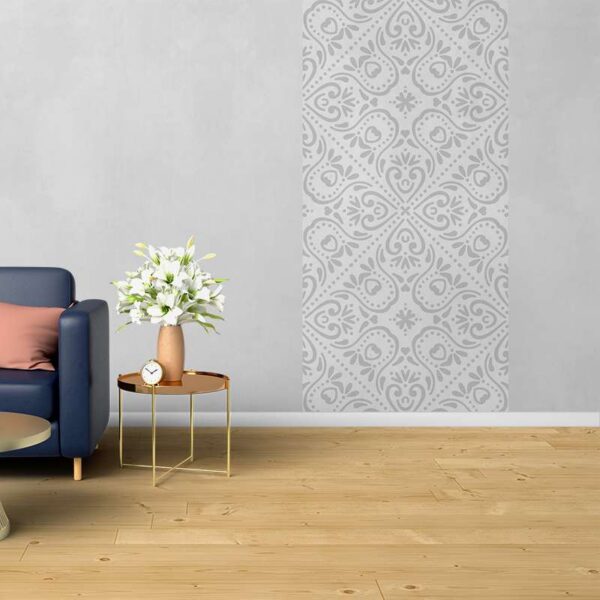 Papier peint arabesques gris