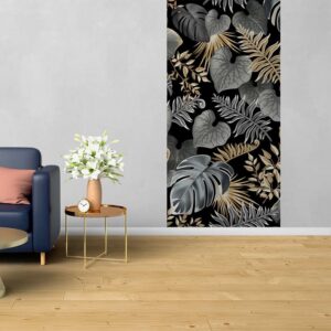 Papier peint feuilles marron