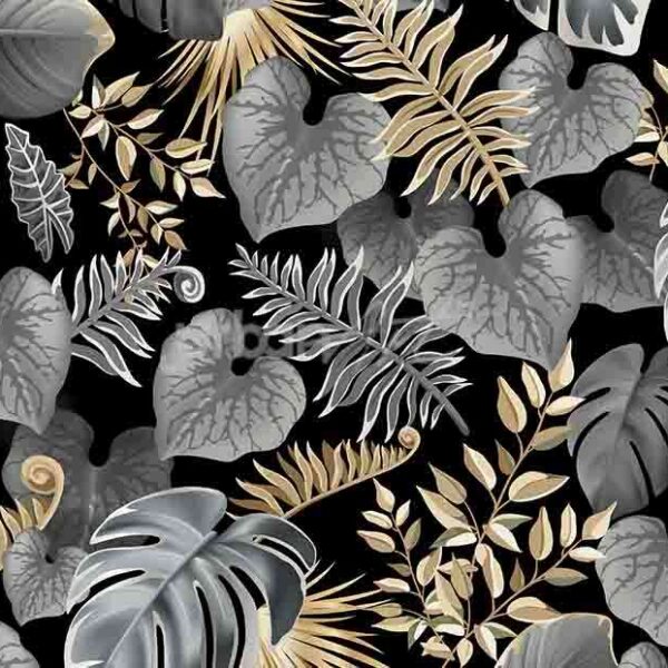 Papier peint feuilles marron