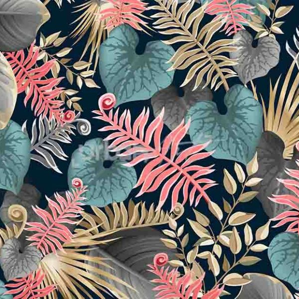Papier peint jungle feuilles