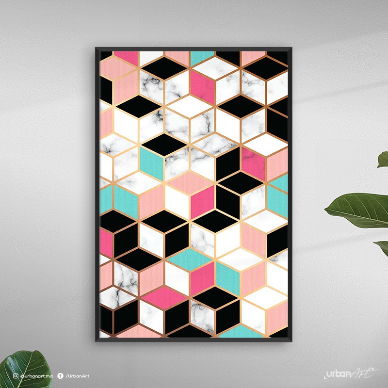 Tableau décoratif Géométrique cubes