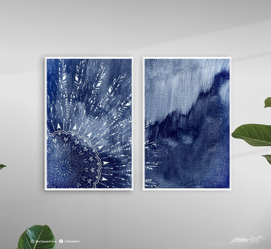 Tableau Abstrait Blue light