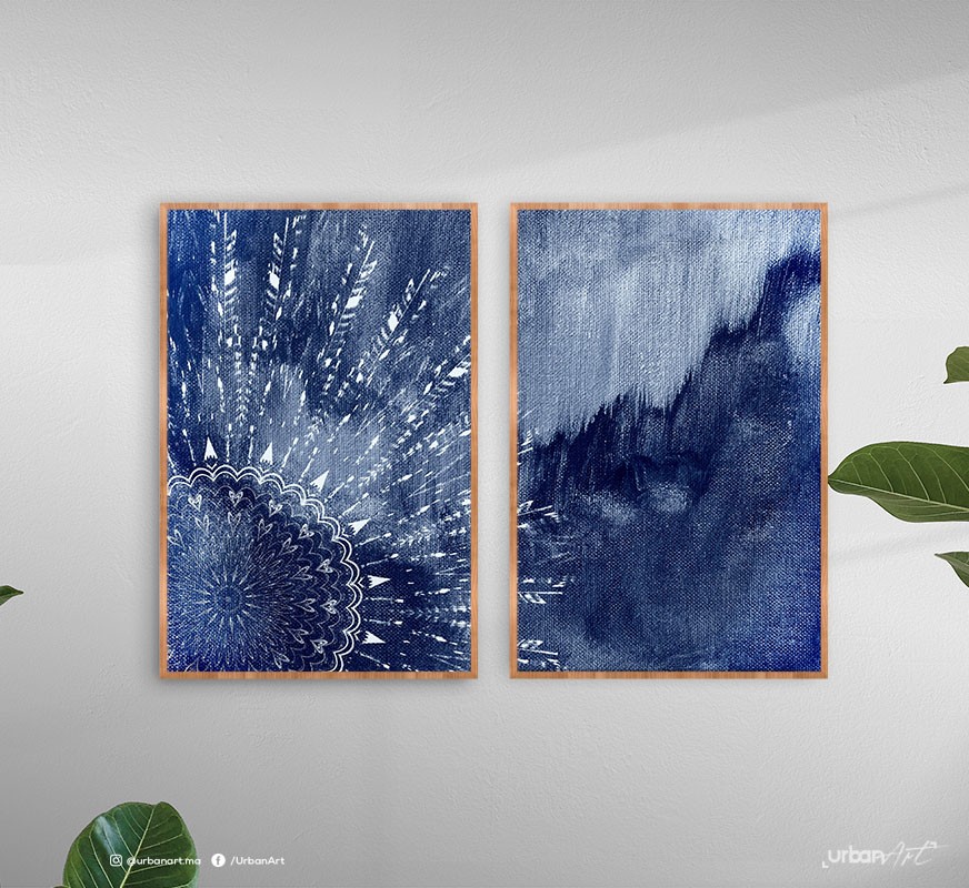 Tableau Abstrait Blue light