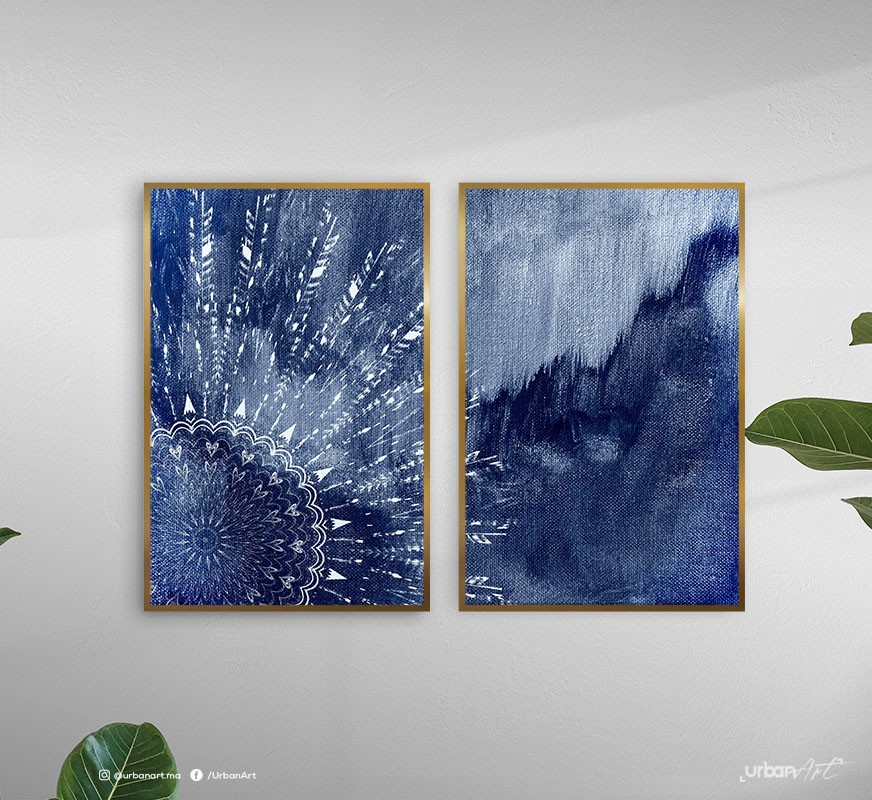 Tableau Abstrait Blue light