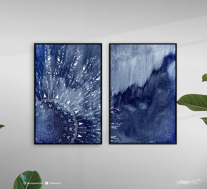 Tableau Abstrait Blue light