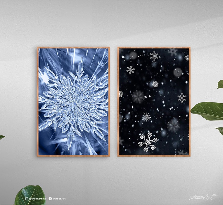 Tableau Abstrait snow