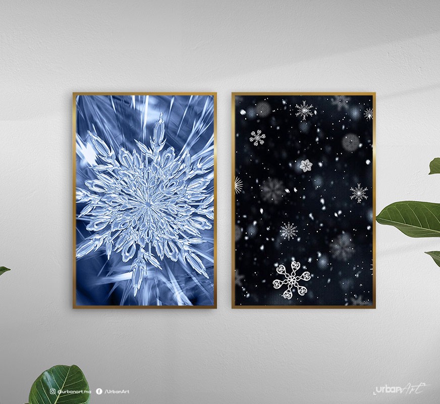 Tableau Abstrait snow