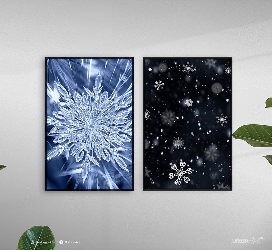 Tableau Abstrait snow