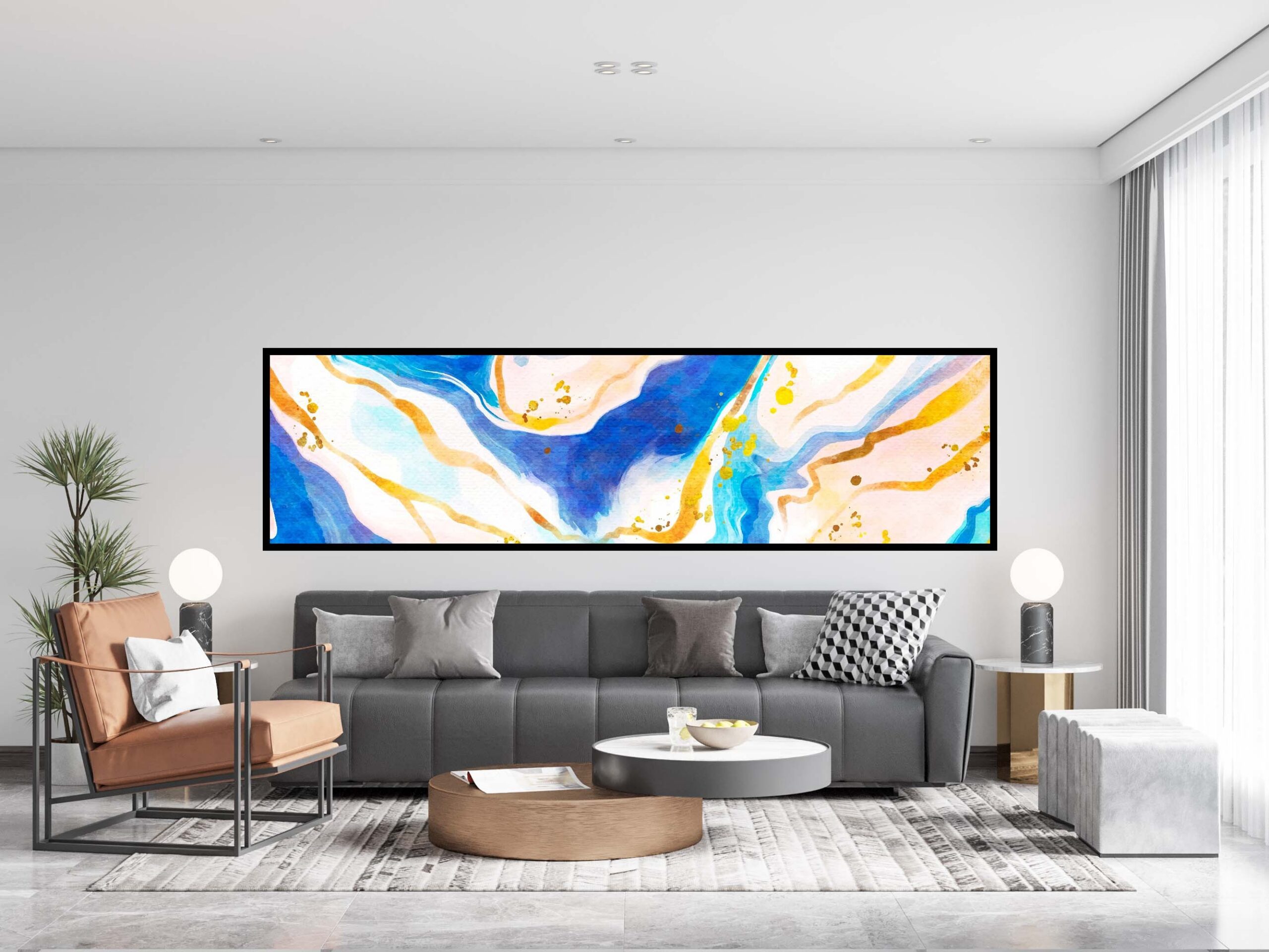 Tableau Abstrait Saphir