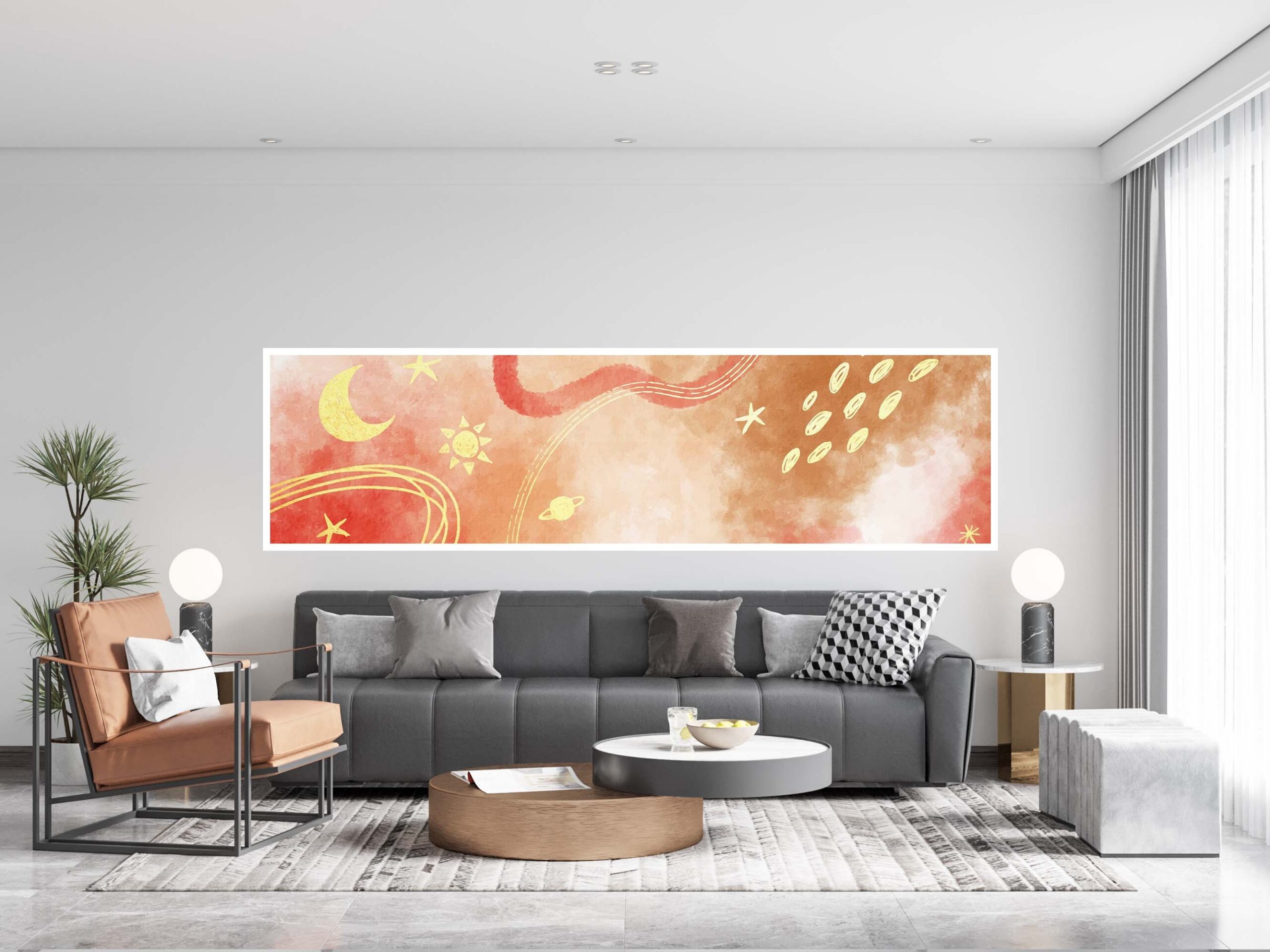 Tableau Abstrait Etoile