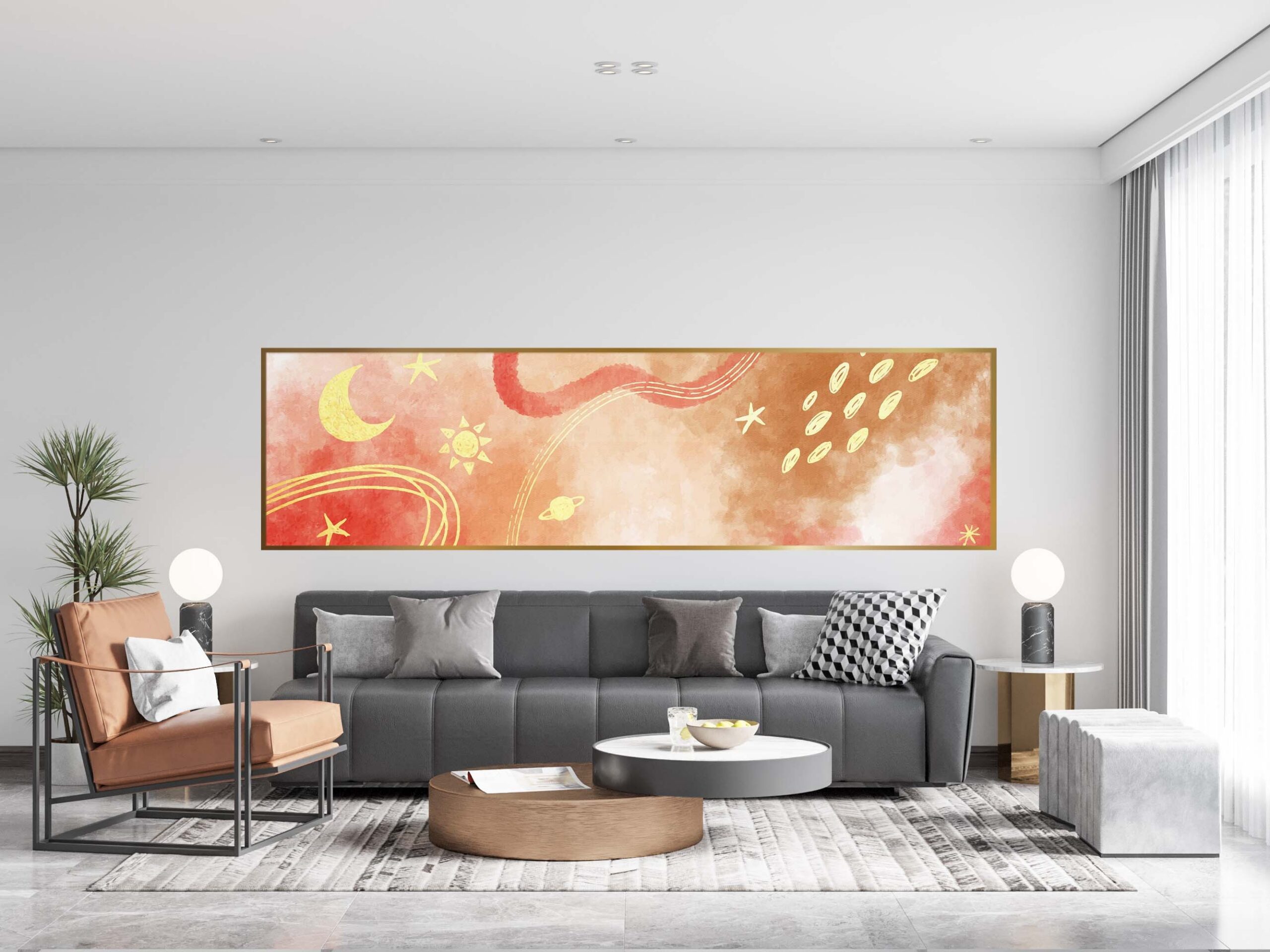 Tableau Abstrait Etoile