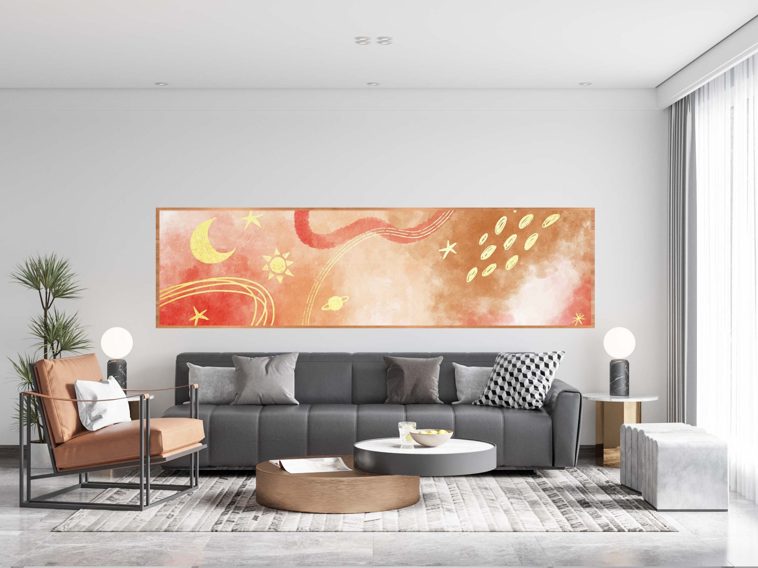 Tableau Abstrait Etoile