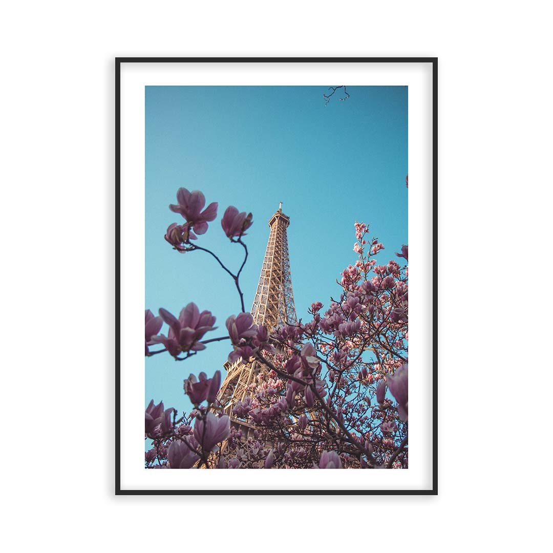 Poster Tour Eiffel en Fleurs