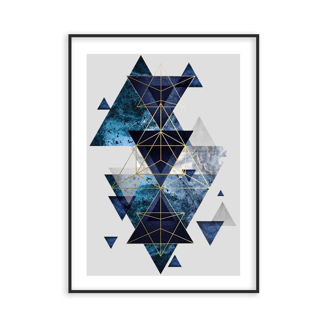 Poster triangles marbre