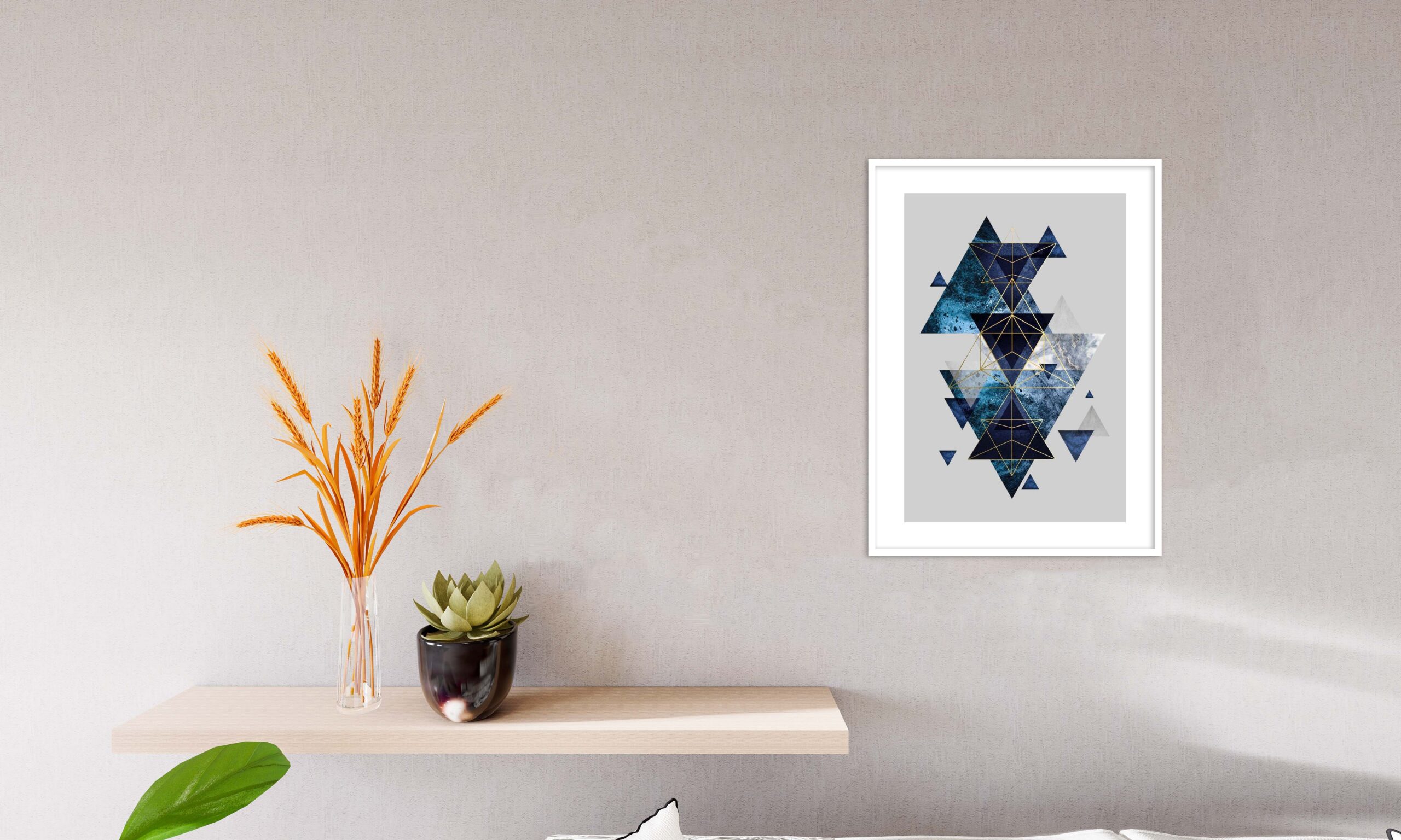Poster triangles marbre