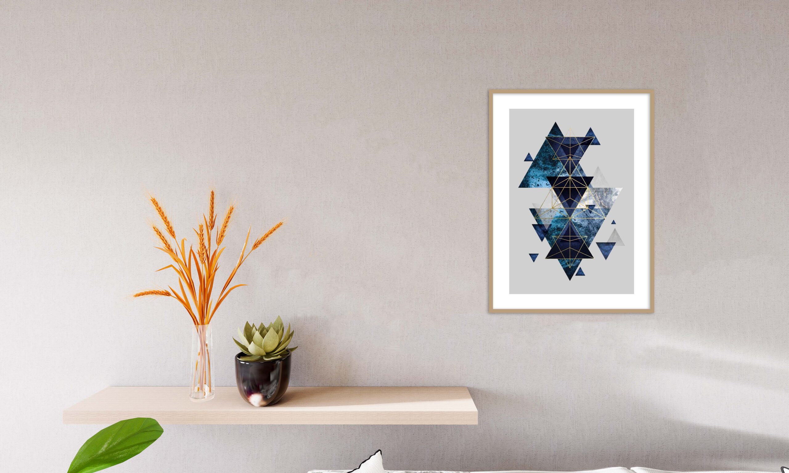 Poster triangles marbre