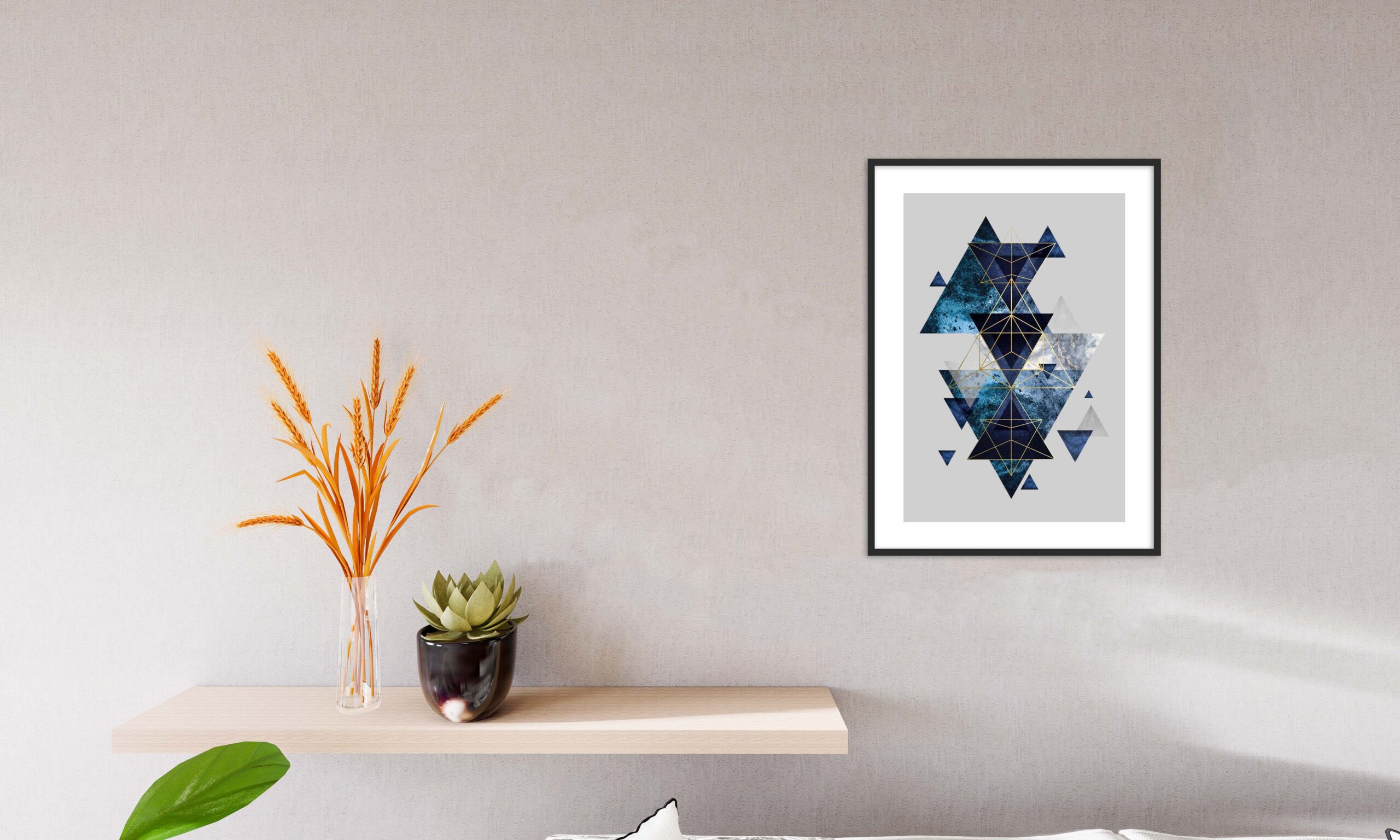 Poster triangles marbre