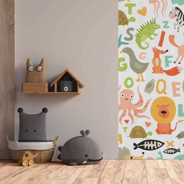 Papier peint design colourful zoo