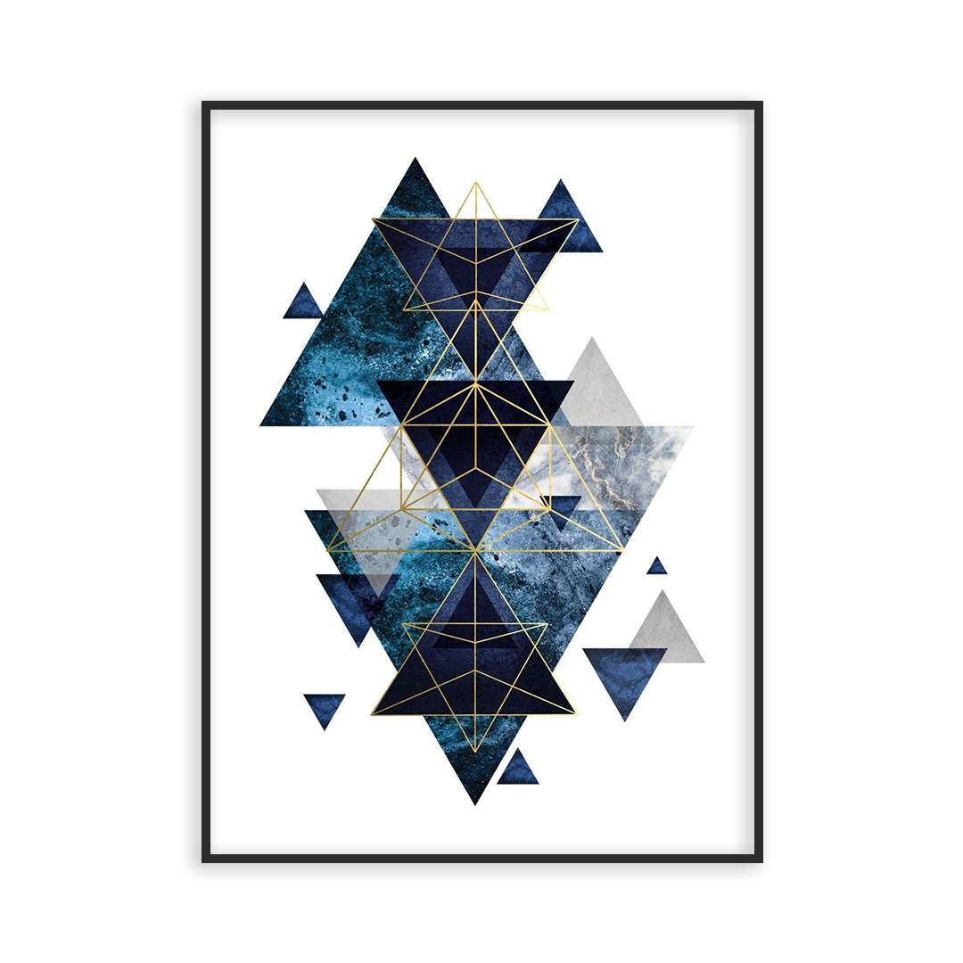 Poster triangles marbre