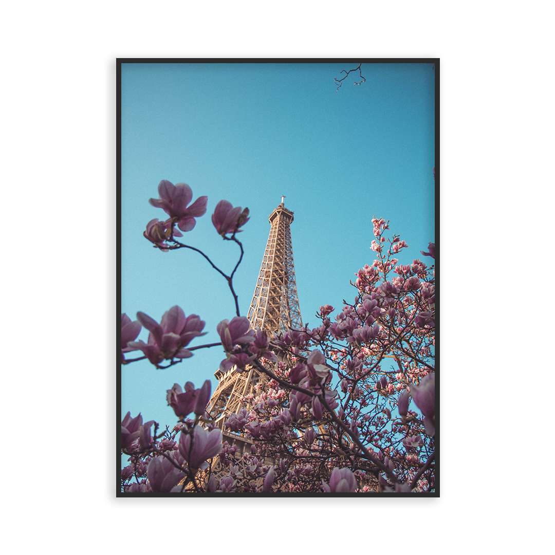 Poster Tour Eiffel en Fleurs