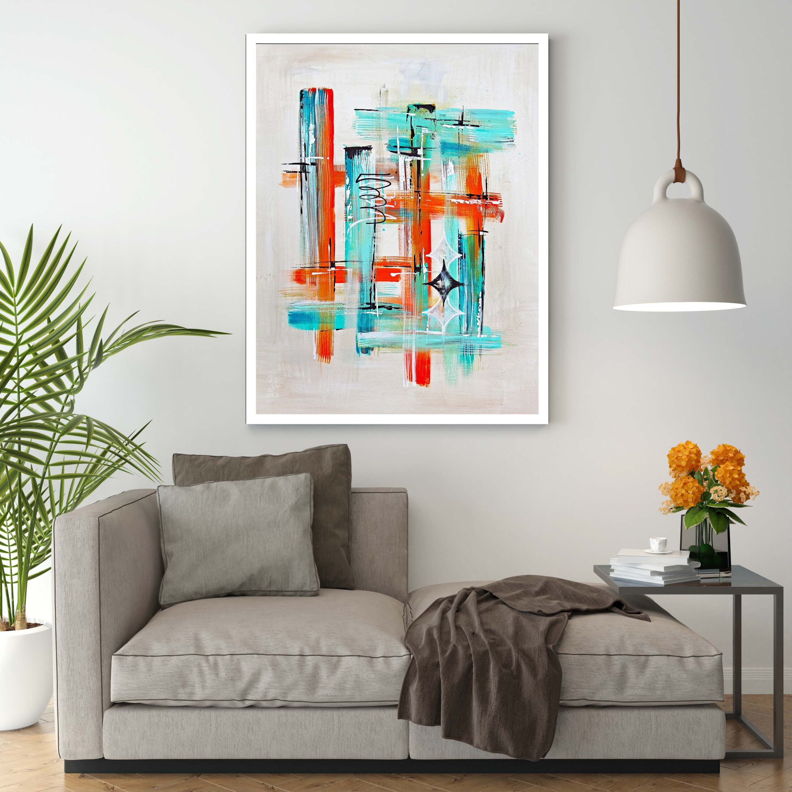 Tableau Abstrait Illusion