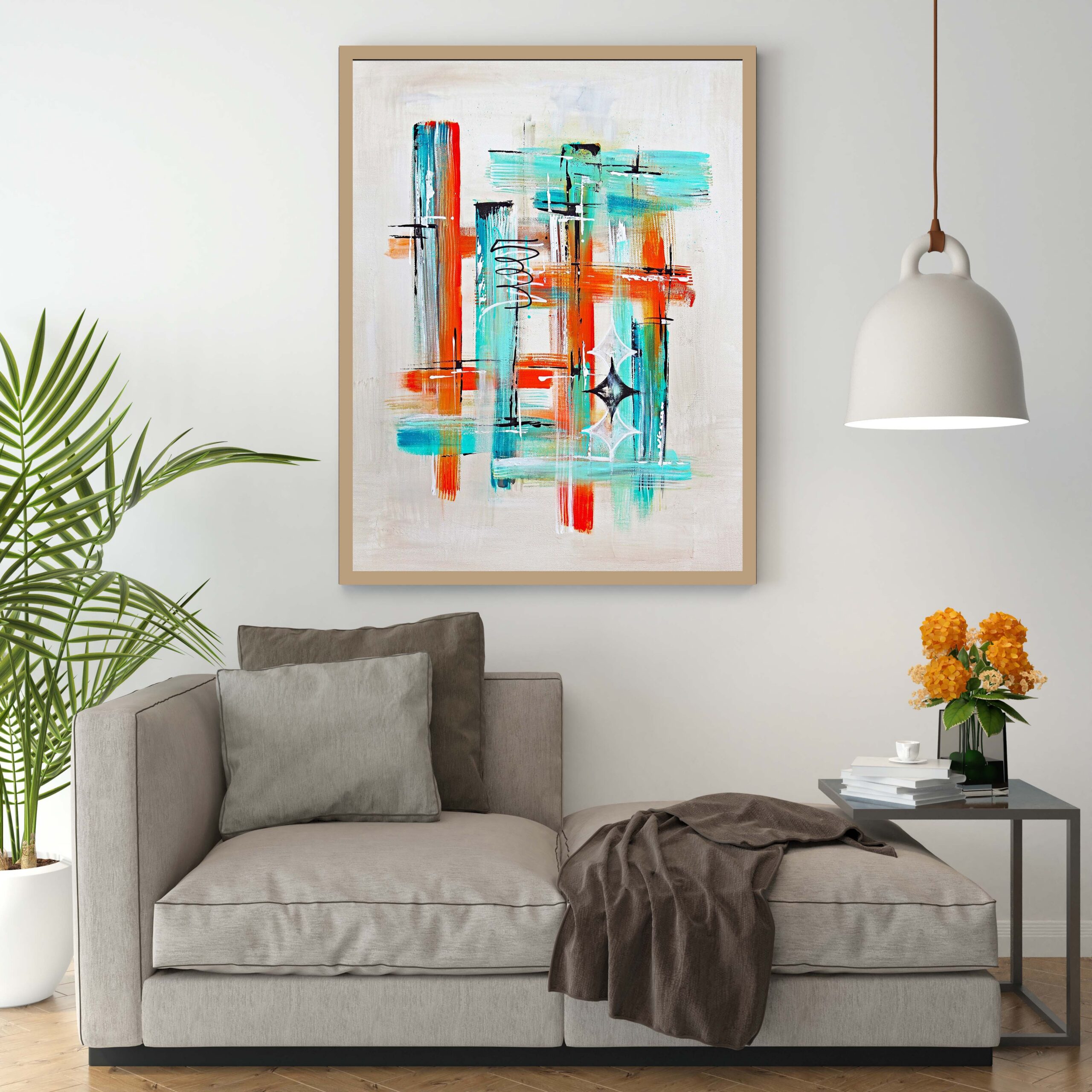 Tableau Abstrait Illusion