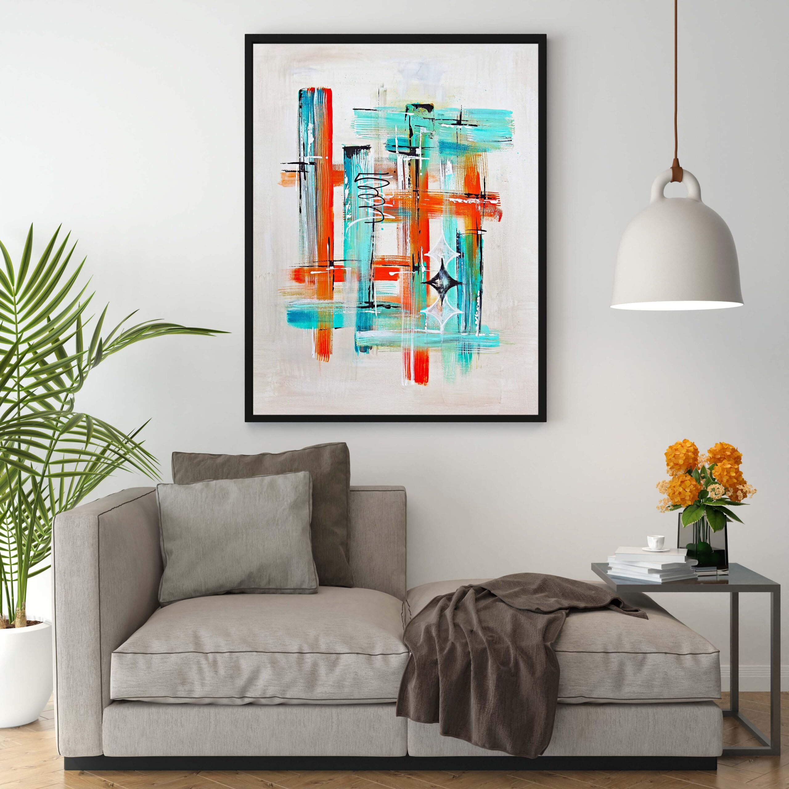 Tableau Abstrait Illusion