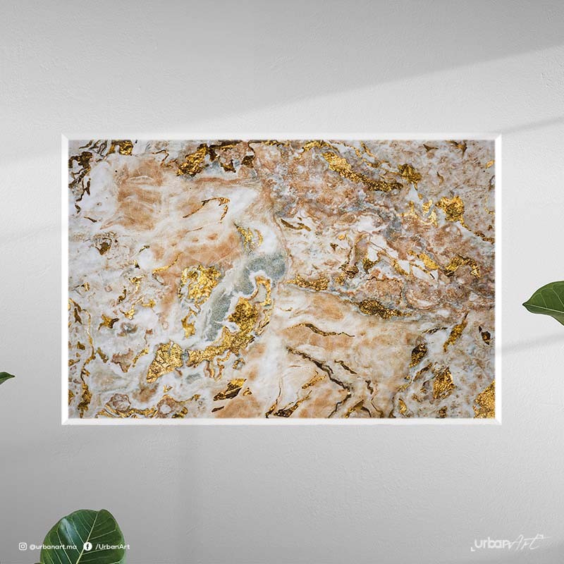 Tableau décoratif Gold & White