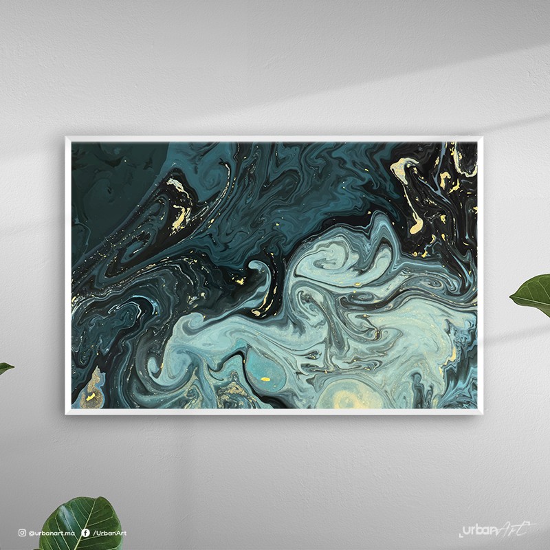 Tableau abstrait liquid