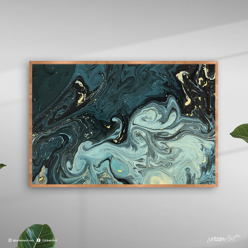 Tableau abstrait liquid