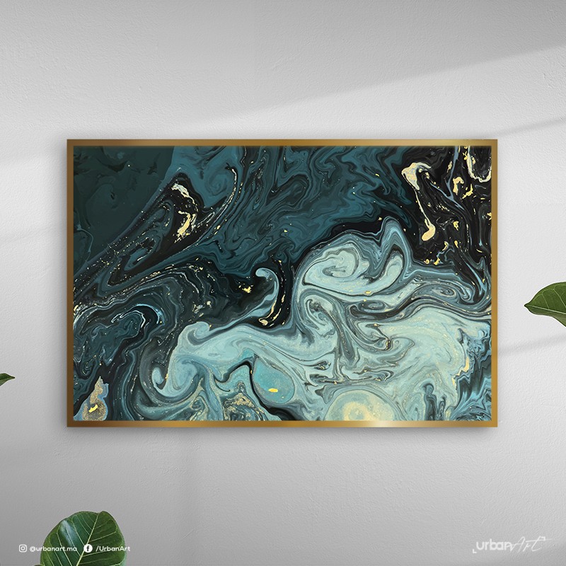 Tableau abstrait liquid