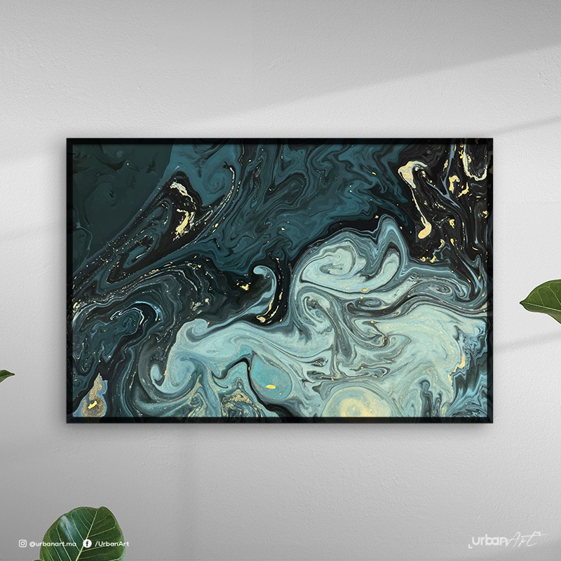 Tableau abstrait liquid