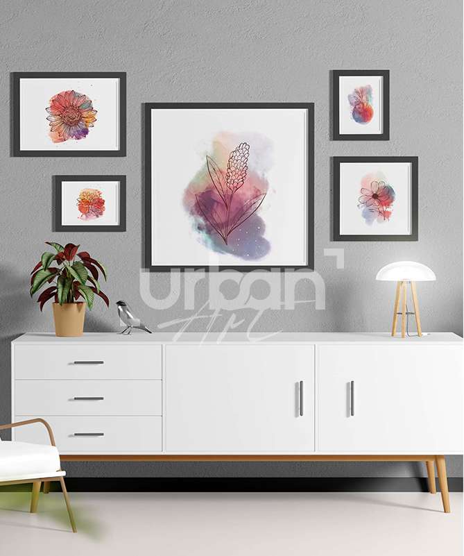 Set Poster Fleurs roses