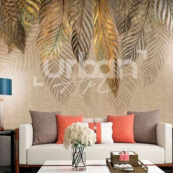 Papier peint Feuilles d’or