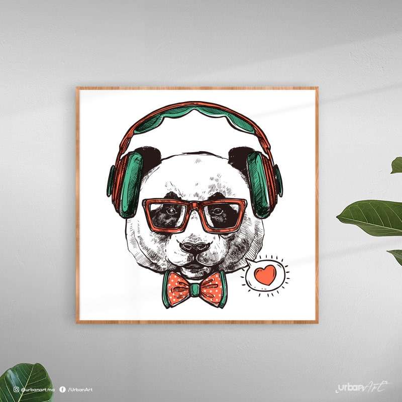 Tableau moderne Panda pop art
