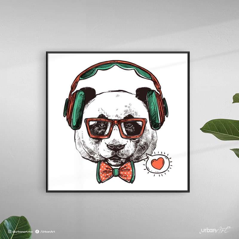 Tableau moderne Panda pop art