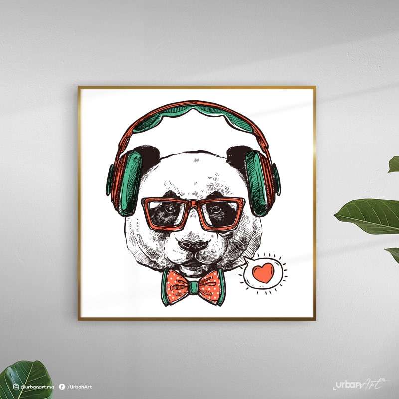 Tableau moderne Panda pop art