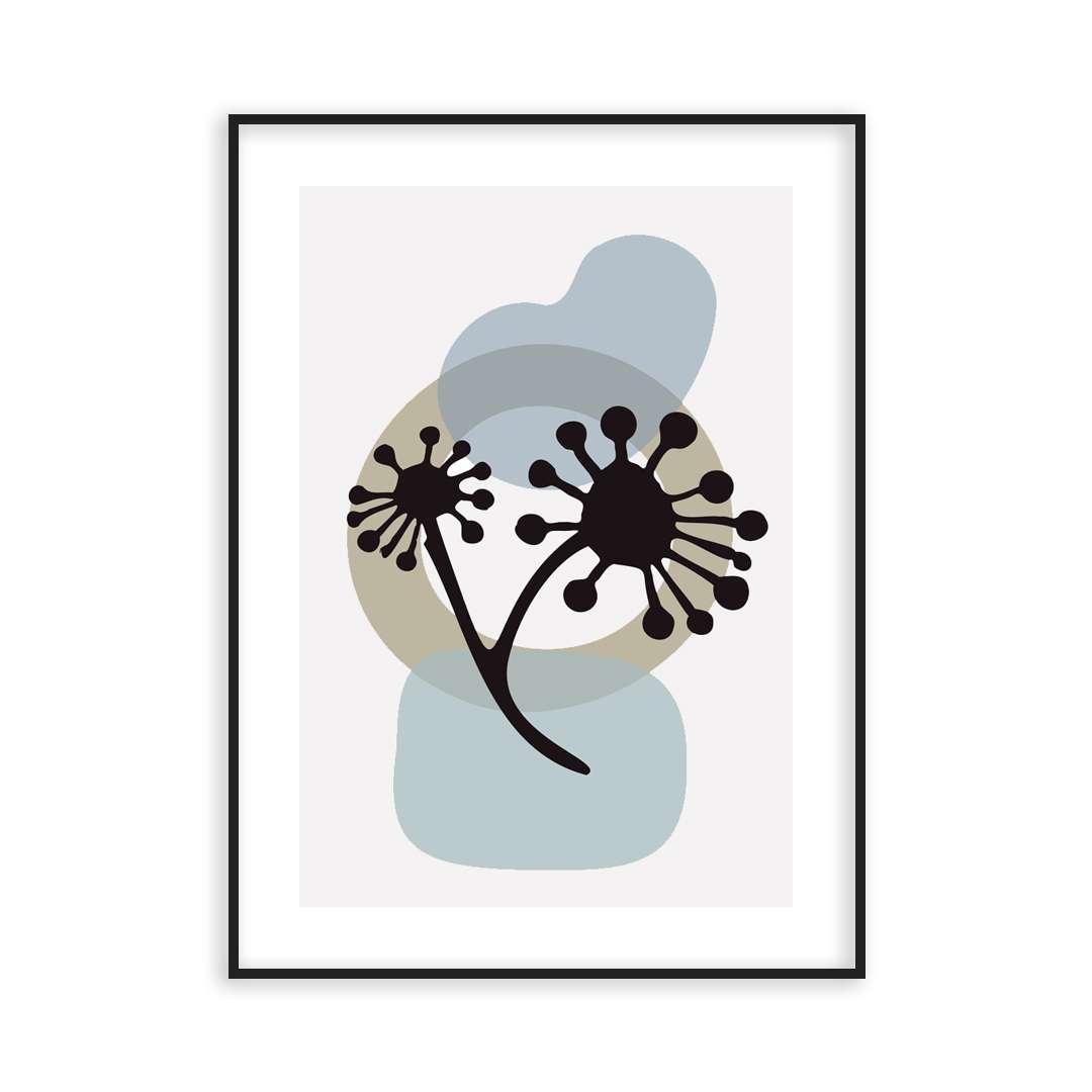 Poster silhouette pissenlit