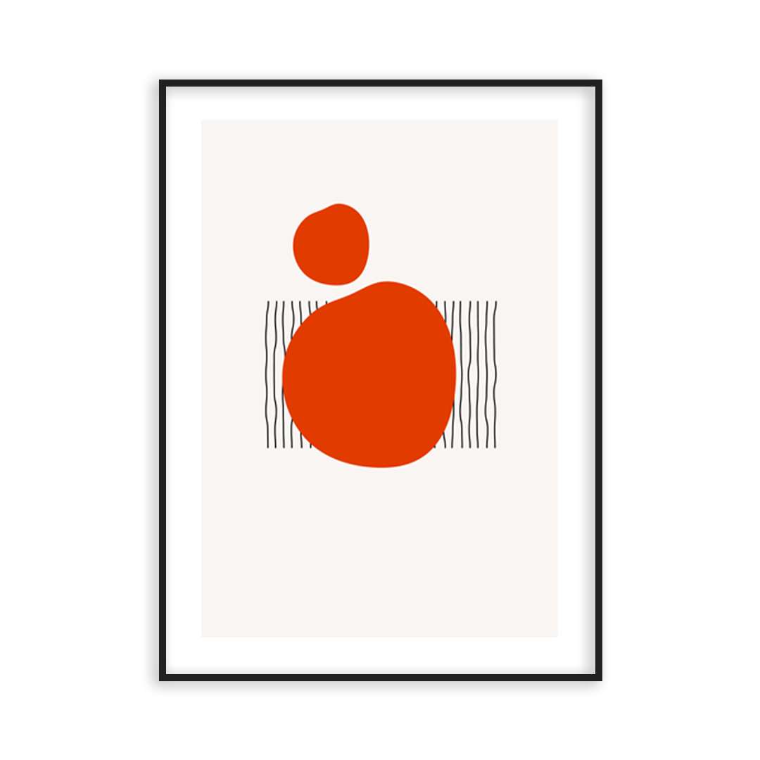 Poster cercles orange