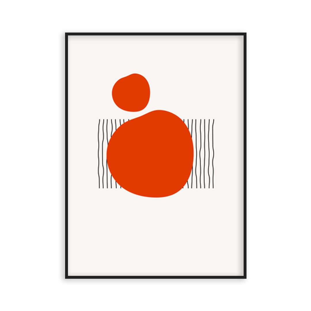Poster cercles orange