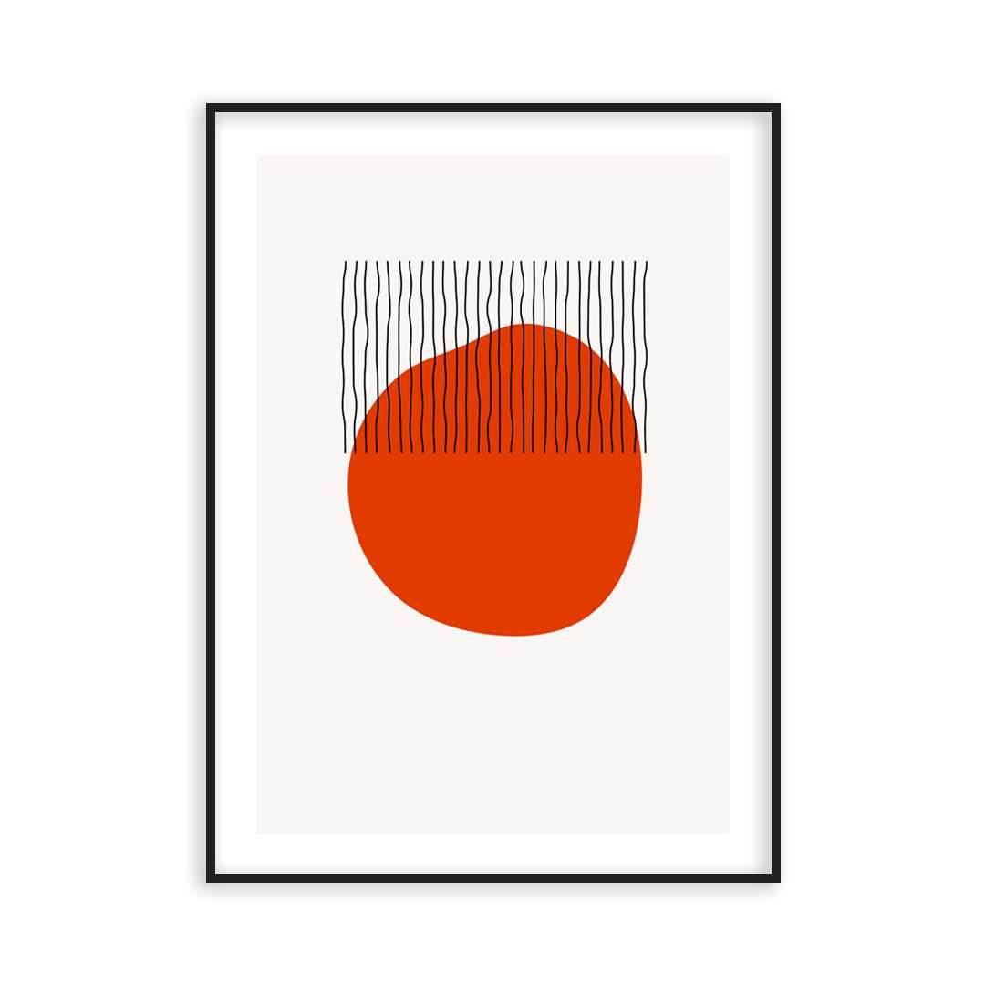Poster abstrait orange