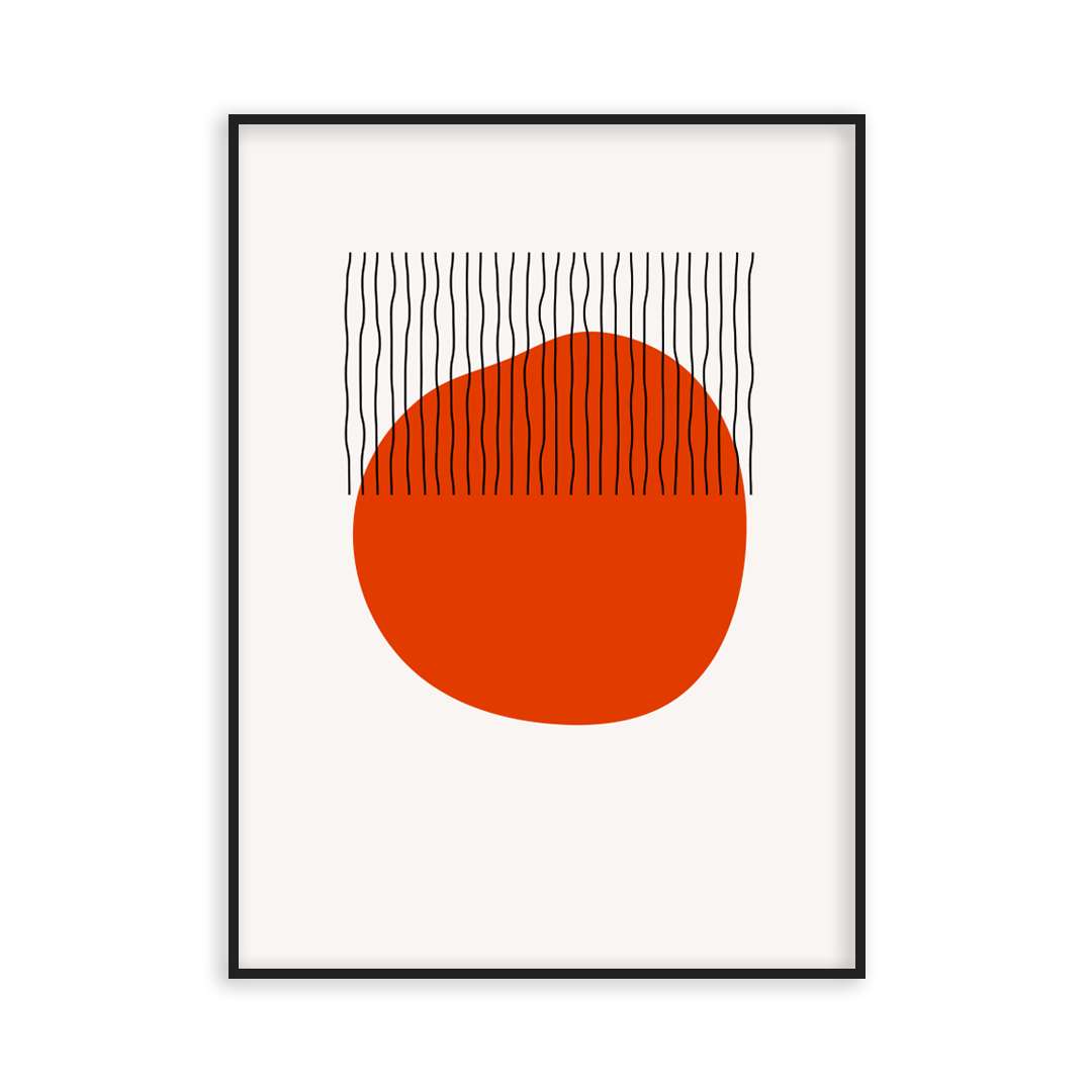 Poster abstrait orange