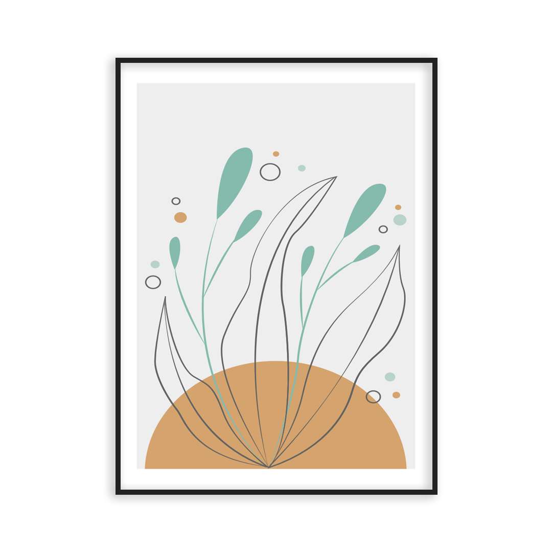 Poster silhouette algue