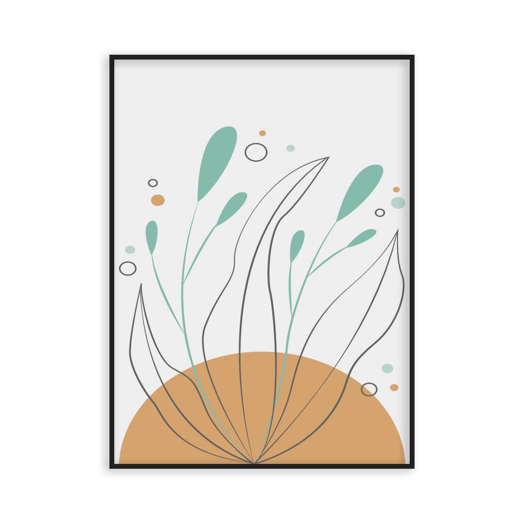 Poster silhouette algue
