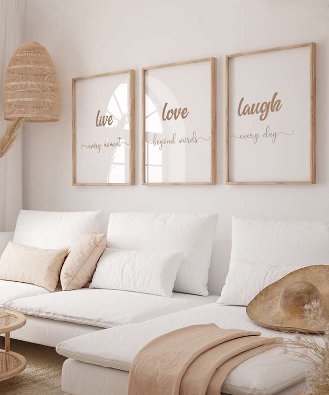 Set Poster Live Love Laugh