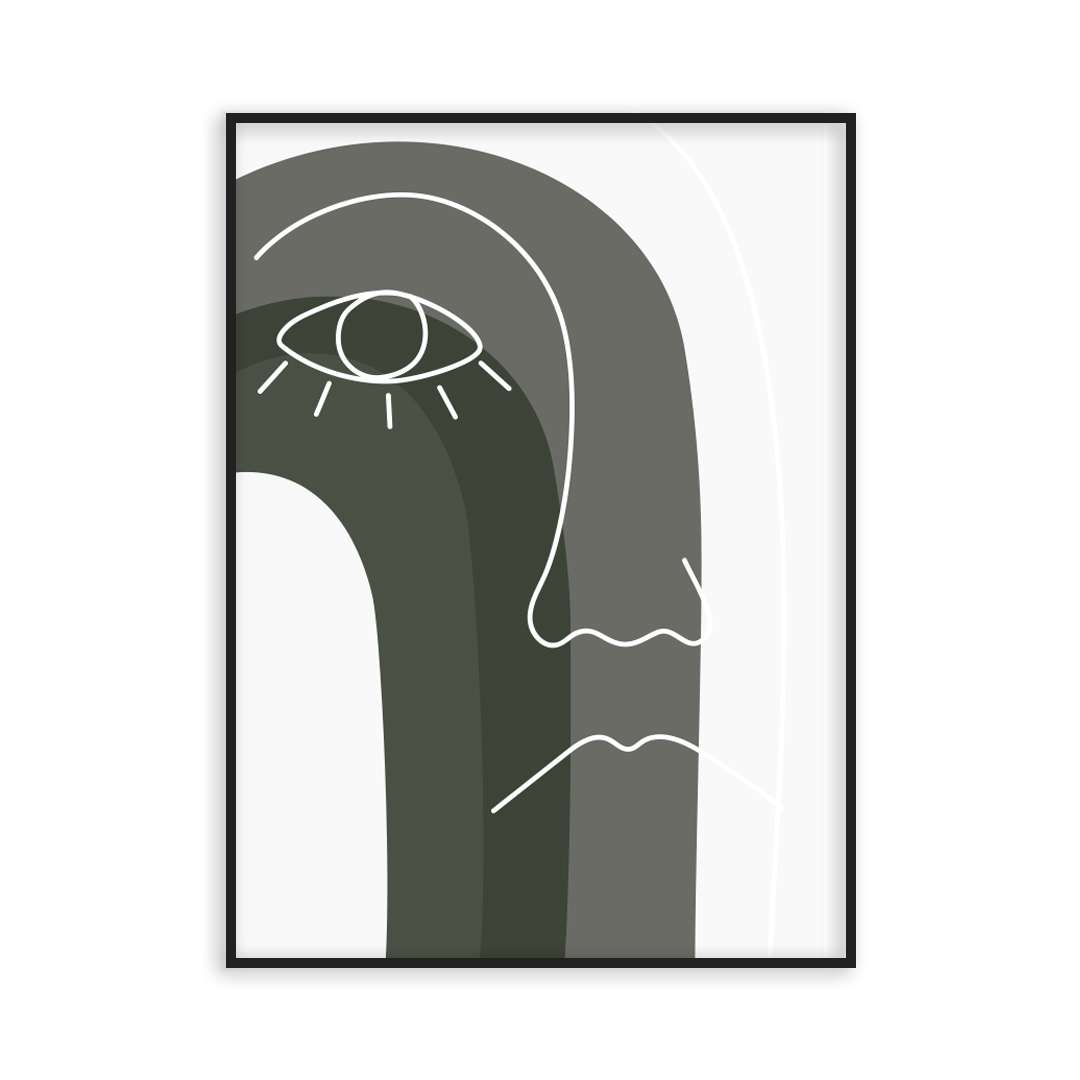 Poster rainbow face