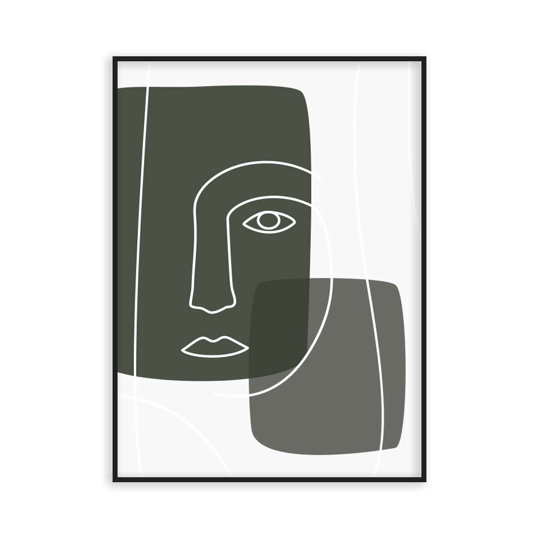 Poster green face
